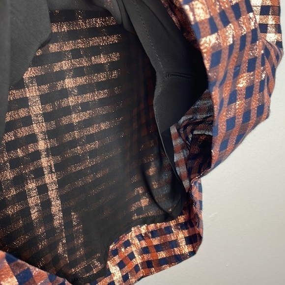 J. Crew | Ruffle Neck‎ Gingham Sleeveless Top Size Small NWT - Picture 7 of 11